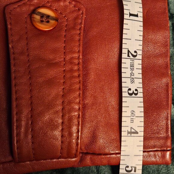 VINTAGE LEATHER TRENCH COAT - Picture 10 of 11